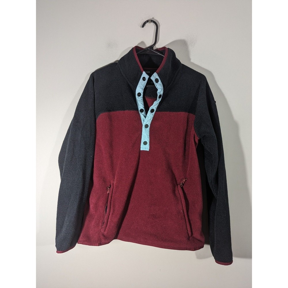 Burton Women Hearth Fleece Black Berry Outdoor Hiking Pullover Size M